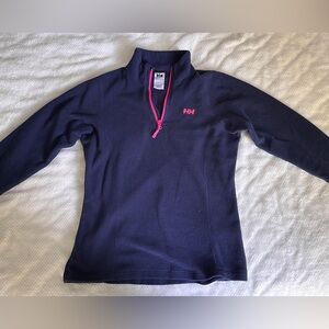 Helly Hansen Navy Blue Fleece 1/4 Zip Sweater